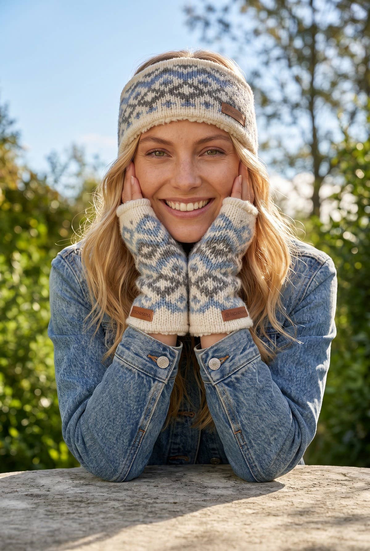 Isländskt Fair Isle-pannband PACHAMAMA LTD